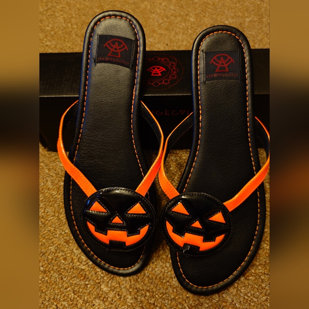 Strange Cvlt Betty Jack Halloween Flip Flops